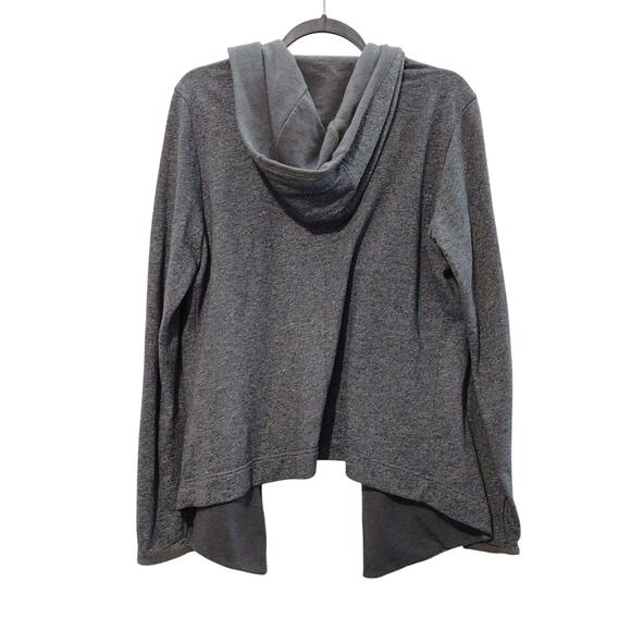 The North Face Cardigan Knit Sweater Hooded Gray Front Pockets Womens XL - Picture 2 of 5